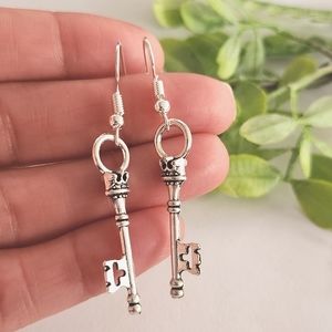 Key Earrings Silver